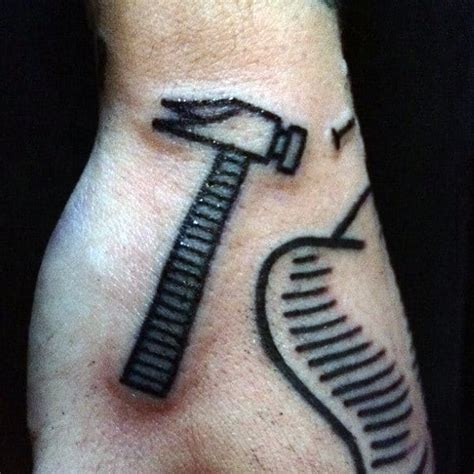 50 Hammer Tattoo Designs For Men - Manly Tool Ink Ideas