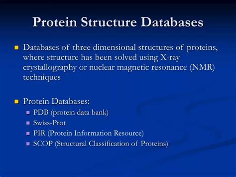 PPT - Protein Structure Databases PowerPoint Presentation, free ...