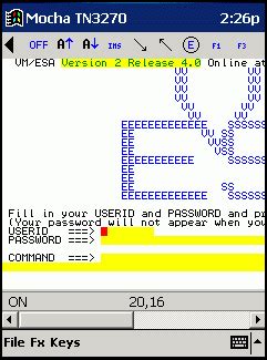 MochaSoft - TN3270 for Windows Mobile
