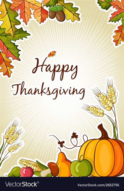 Happy thanksgiving day celebration flyer Vector Image