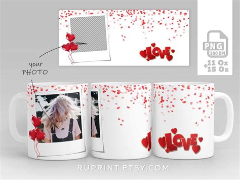 Love Designs Mug, Photo Mug Png, Mug With Photo, Digital Template for ...