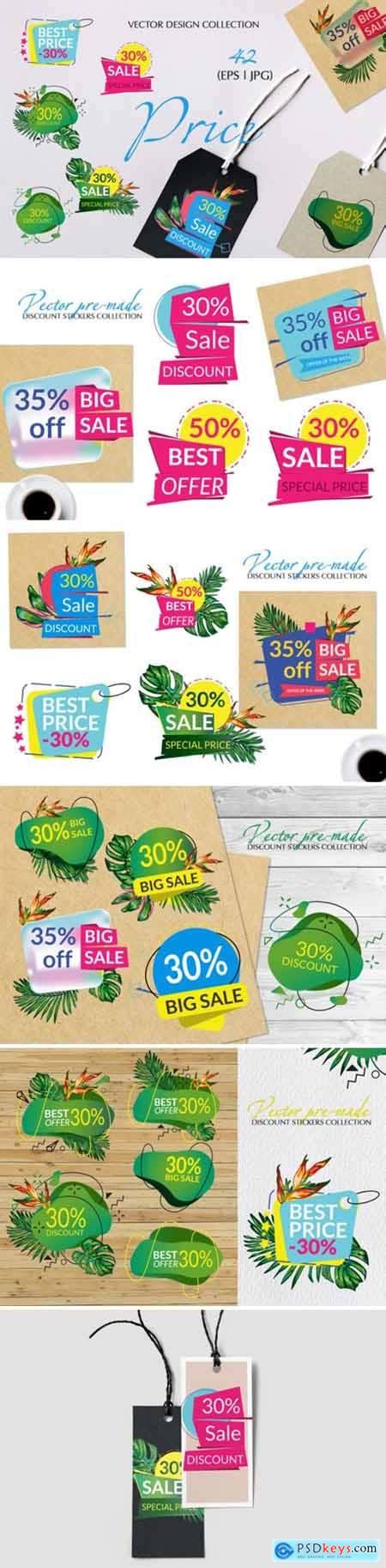 Vector Set of Price Labels » Free Download Photoshop Vector Stock image ...