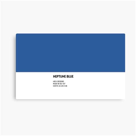 "Neptune Blue - Dark Blue - Color Pantone Colour Design" Canvas Print ...