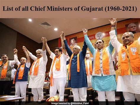 List of Chief Ministers of Gujarat (1960-2022)