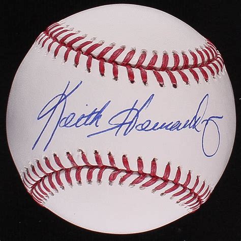 Keith Hernandez Signed OML Baseball (MAB Hologram & Wish You Were Here Productions Hologram ...