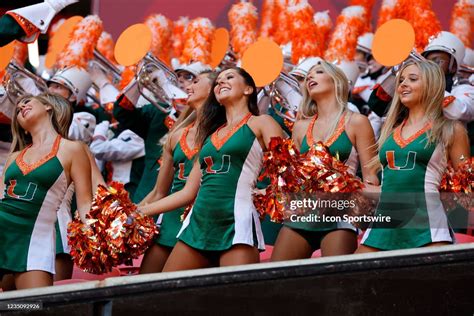 Hurricane cheerleaders perforn prior to the Chick-fil-A Kickoff Game... News Photo - Getty Images