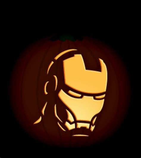 Iron Man Pumpkin Stencil Printable