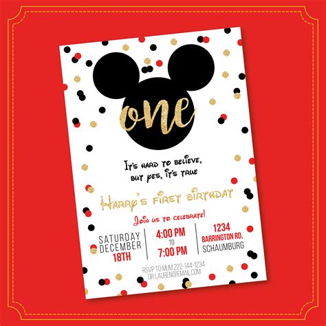 Mickey Mouse Party Invitation - 7+ Examples, How to Create