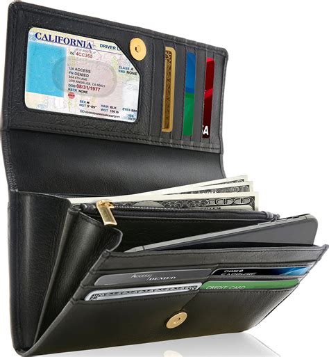 Access Denied - Genuine Leather Wallets For Women - Ladies Accordion With Coin Purse And ID ...