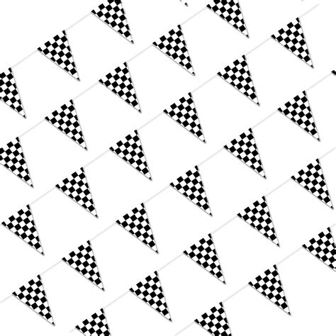 Buy Piokio 100ft Black and White Checkered Banner Racing Birthday Decorations, for Na Race Party ...