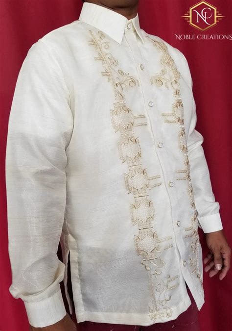 BARONG TAGALOG Full Open Embroidered Filipino National Costume FILIPINIANA Formal Dress for Men ...