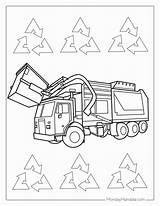 Garbage Truck Coloring Page Free PDF Printables  Home sketch template
