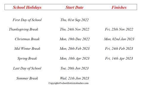 Bellevue School District Calendar 2022-2023 With Holidays