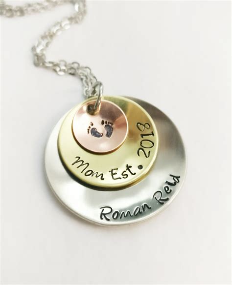 NEW MOM GIFT New Mom Jewelry, New Mom Necklace, Personalized New Mom ...