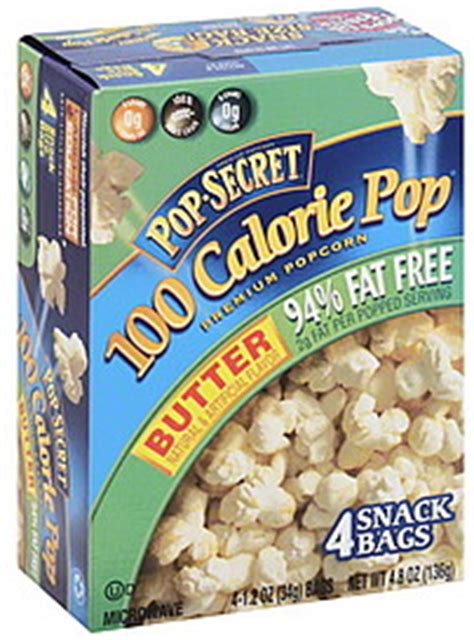 Pop Secret Popcorn Premium, Microwave, Butter, Snack Size Bags 4.0 ea Nutrition Information ...