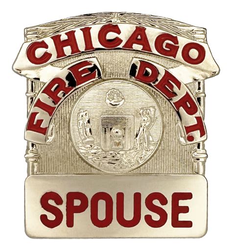 CHICAGO FIRE DEPARTMENT MINATURE SHIELD BADGE: Spouse, Silver - Chicago Cop Shop