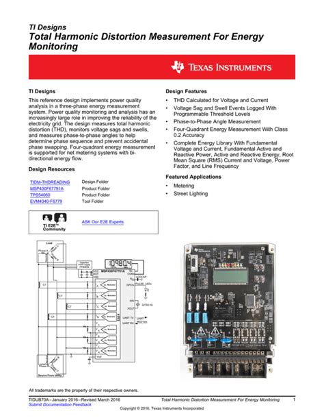 Total Harmonic Distortion Measurement For