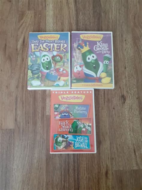 LOT 3 VEGGIETALES Movies Christian Values Easter The Bible* 2 New*2011-2016 $15.00 - PicClick