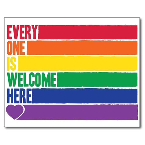 Amazon.com: Everyone Is Welcome Here Print - Inclusion Poster Wall ...