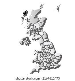 England Map Silhouette White Icon Stock Vector (Royalty Free ...