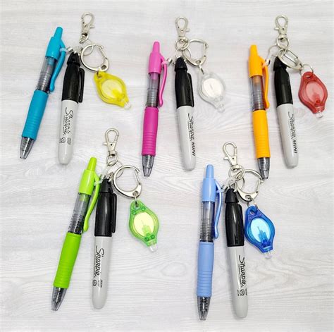 Badge Reel Accessories Mini Pen Keychain Mini Marker Mini - Etsy