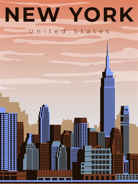 Buildings in a city, New York City, York, USA Poster 半額SALE★