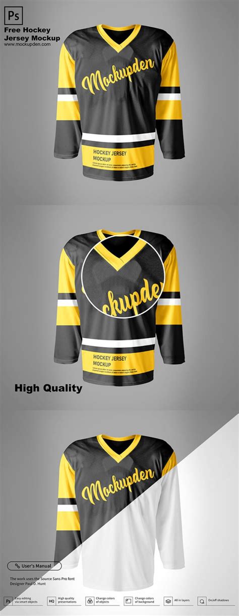 Free Hockey Jersey Mockup PSD Template - Mockup Den