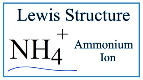 Lewis Dot Structure Of Nh4 Positive - Draw Easy