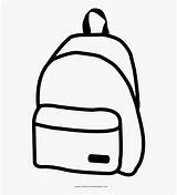 Clipart Backpack Coloring Page  Pages Transparent sketch template