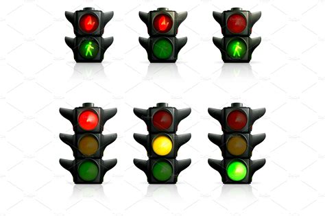 Traffic lights icons | Custom-Designed Icons ~ Creative Market