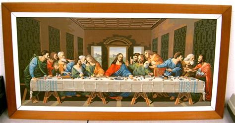 The Last Supper from Paint By Number Kit | Vintage painting, Painting, Last supper