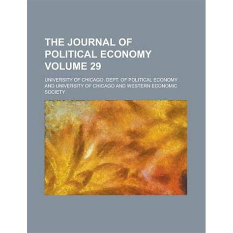 The Journal of Political Economy Volume 29 (Paperback) - Walmart.com - Walmart.com