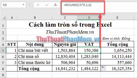 Làm tròn số tiền trong Excel: Những phương pháp cần biết.