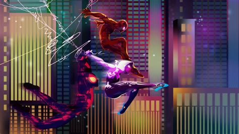 #Movie Spider-Man: Into The Spider-Verse Gwen Stacy Miles Morales # ...