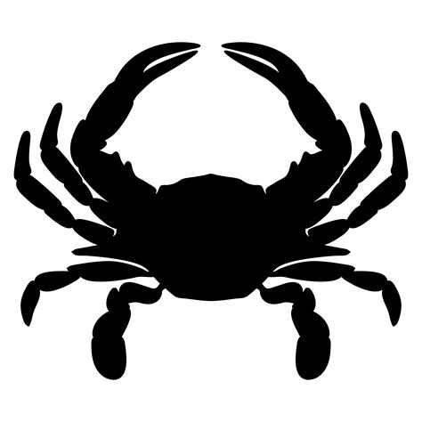 Crab Silhouette Isolated Vector Illustration 492007 Vector Art at Vecteezy