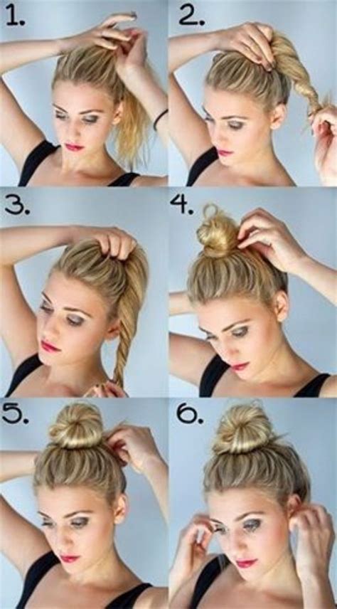 Instant-Bun-Tutorials-For-Last-Minute-Office-Calls | Messy bun for short hair, Bun hairstyles ...