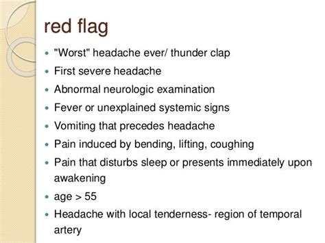 Headache red flags mnemonic images | aboutheadache