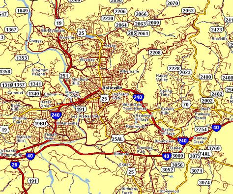 Asheville North Carolina Street Map Map Gm Johnson Wi - vrogue.co