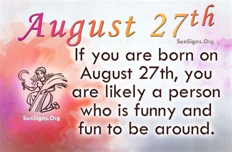 August 27 Famous Birthdays - SunSigns.Org