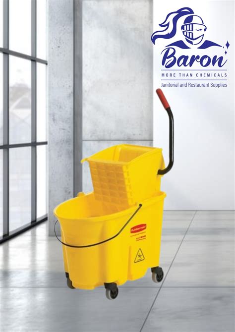 Rubbermaid Commercial Mop Bucket/Wringer Combination, 35 quart - Baron Chemicals