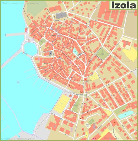 Izola Old Town Map - Ontheworldmap.com