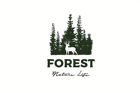 Forest Deer Logo Design Illustration Graphic by Weasley99 · Creative Fabrica