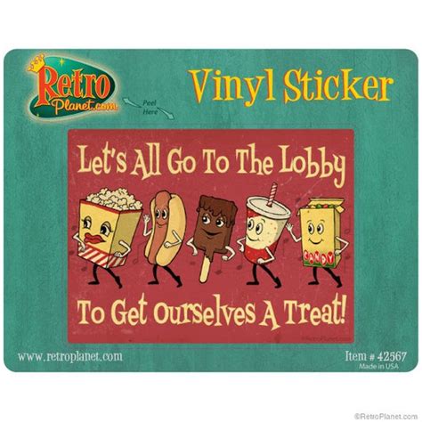 Items similar to Lets Go to the Lobby Dancing Snacks Vinyl Sticker #42567 on Etsy