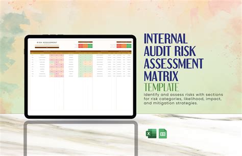 Internal Audit Risk Assessment Matrix Template in Google Sheets, Excel - Download | Template.net