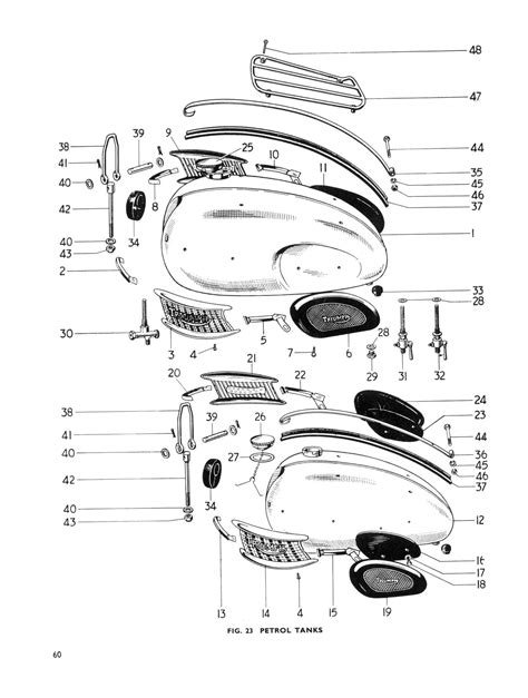 Triumph 650 Parts Book T120 Bonneville T110 Tiger 6T Thunderbird TR6 Trophy 1960-1962 - Classic ...