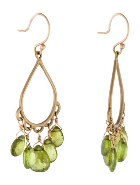 Me&Ro Peridot Drop Earrings - Earrings - MRO20611 | The RealReal