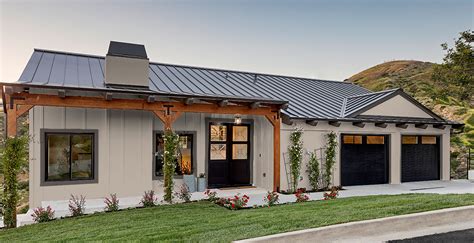 Warm Rustic Charm Farmhouse | Home Exterior Color Inspiration | Behr