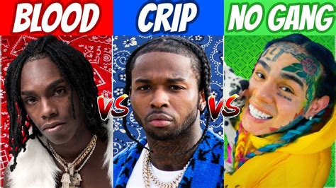 BLOOD RAPPERS vs CRIP RAPPERS vs NO GANG RAPPERS! Chords - Chordify