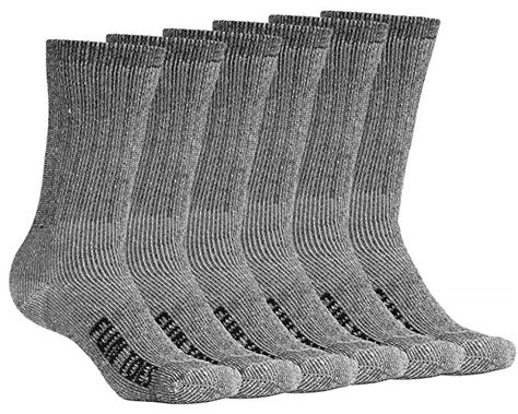 Men's Crew Merino Wool Socks 6 Pairs Winter Lightweight, Reinforced Si – Fun Toes