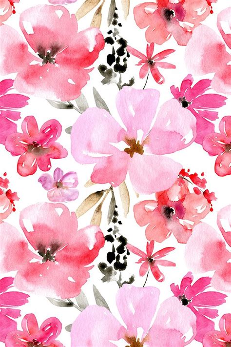 Wallpaper Flowers Pink Background - Download Free Mock-up